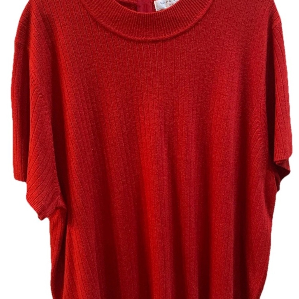 NWT Napa Valley Women’s Classy Super Soft Red Sweater Zip Closure Size 3x